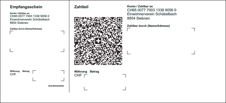 QR-Einzahlungsschein